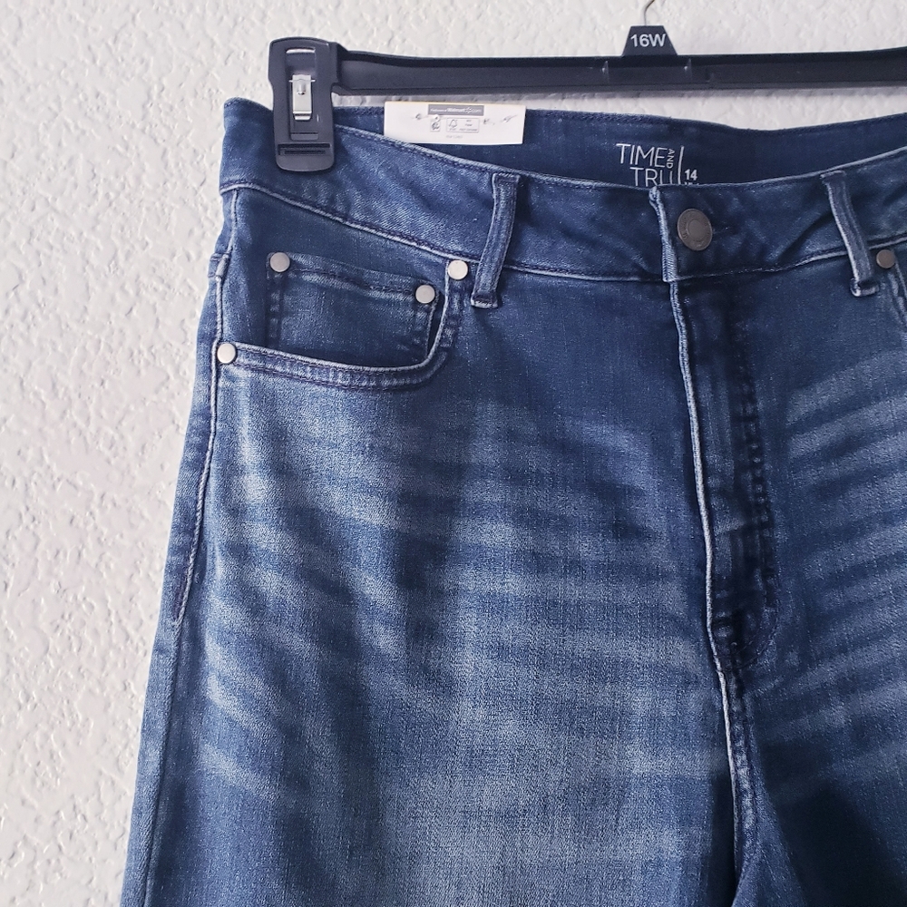 💥SOLD💥Time and Tru Women's High Rise Skinny Jeans 14 - Picture 4 of 10